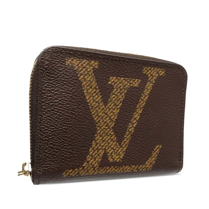 Louis Vuitton Monogram Giant Zippy Coin Pouch Brown Very good condition - Back View