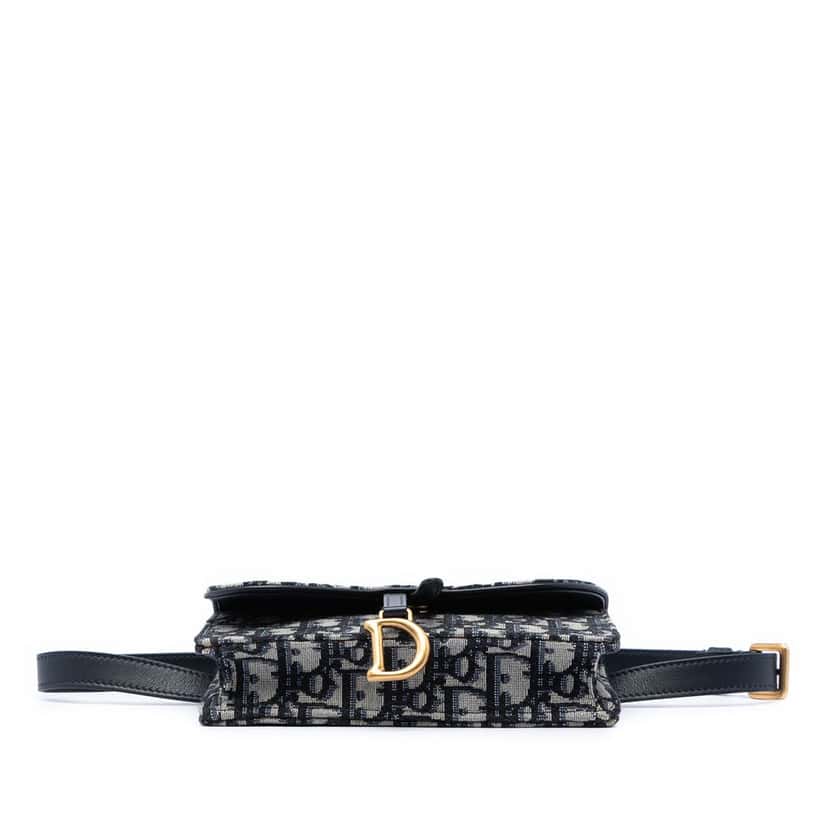 Dior Oblique Canvas Saddle Belt Bag Blue Very good condition - Inside View