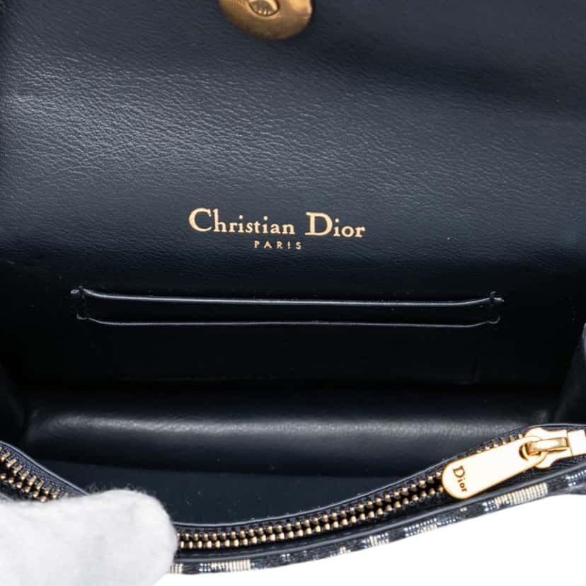 Dior Oblique Canvas Saddle Belt Bag Blue Very good condition - Model View