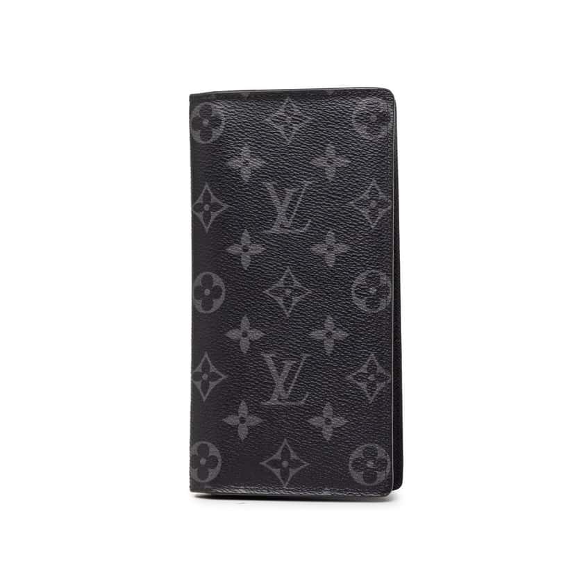 Louis Vuitton Monogram Eclipse Brazza Wallet Black Very good condition - Front View
