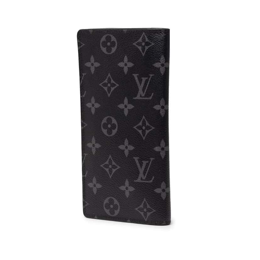 Louis Vuitton Monogram Eclipse Brazza Wallet Black Very good condition - Back View