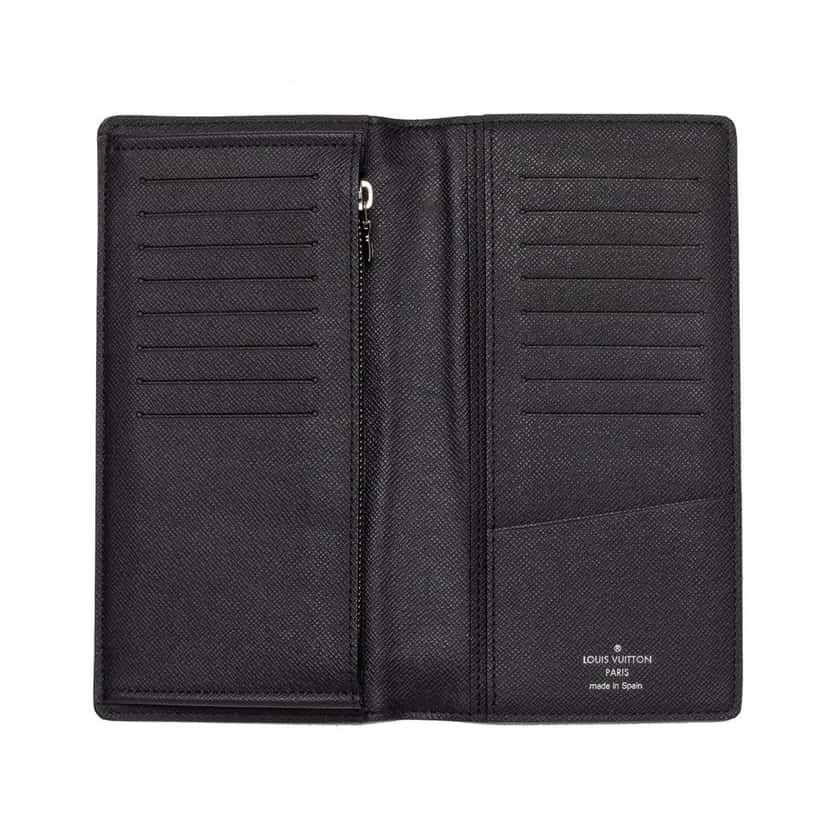 Louis Vuitton Monogram Eclipse Brazza Wallet Black Very good condition - Model View