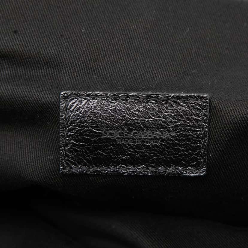 Dolce & Gabbana Woven Leather Net Handle Bag Black Leather Very good condition - Box View