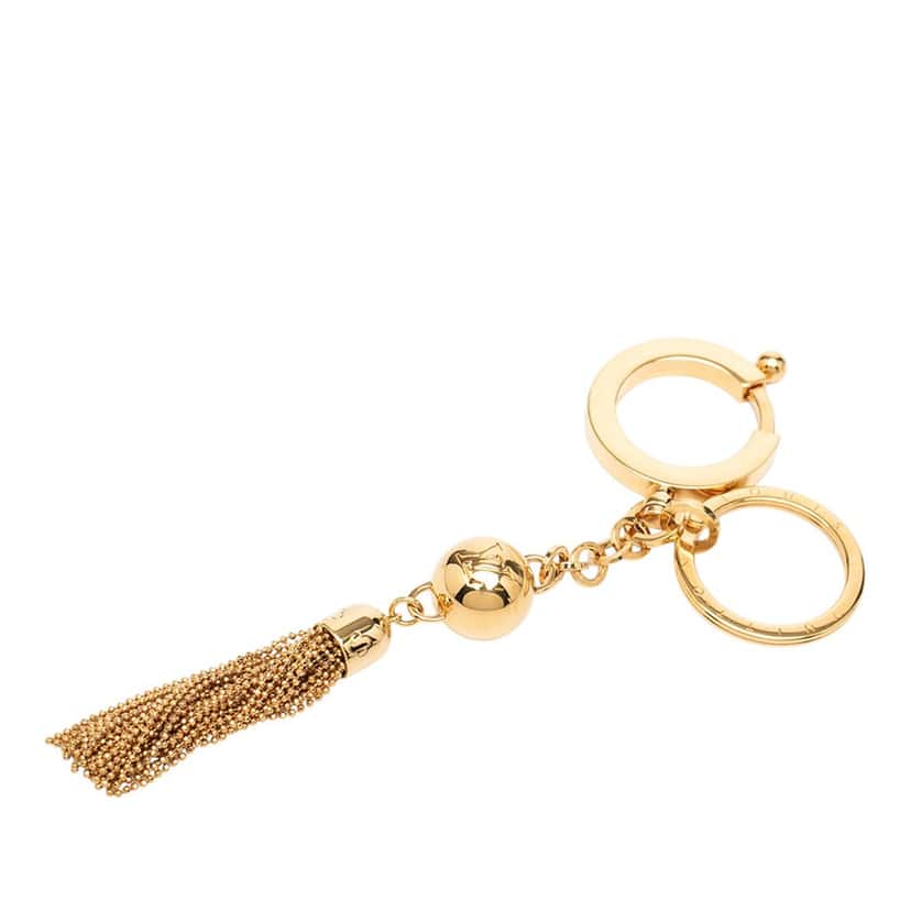 Louis Vuitton Porte Cles Swing Tassel Bag Charm Gold Metal Very good condition - Back View