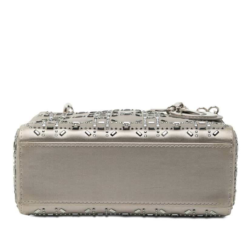 Dior Mini Satin Cannage Crystal Embellished Lady Dior Other Very good condition - Inside View