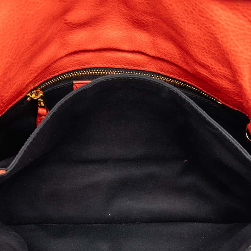 Balenciaga Lambskin Motocross Giant 12 Envelope Clutch Orange Leather Very good condition - Model View