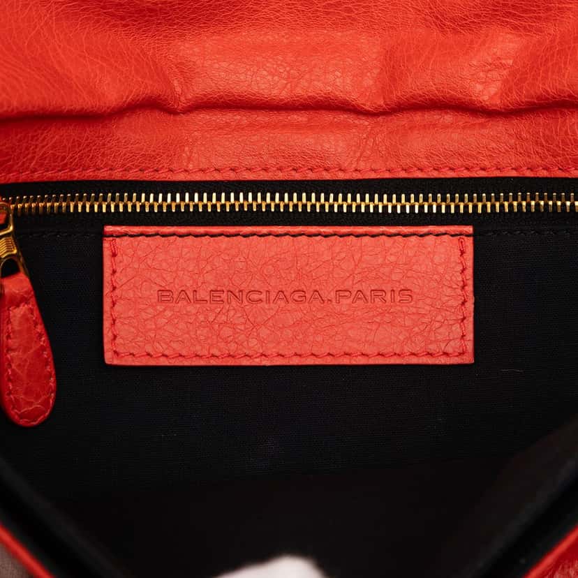 Balenciaga Lambskin Motocross Giant 12 Envelope Clutch Orange Leather Very good condition - Box View