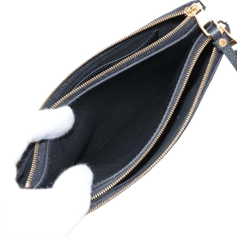 Louis Vuitton Monogram Empreinte Double Zip Pochette Black Leather Very good condition - Inside View