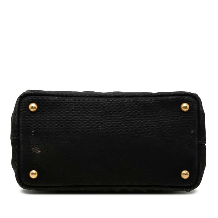 Prada Small Canvas Canapa Logo Satchel Black Very good condition - Inside View