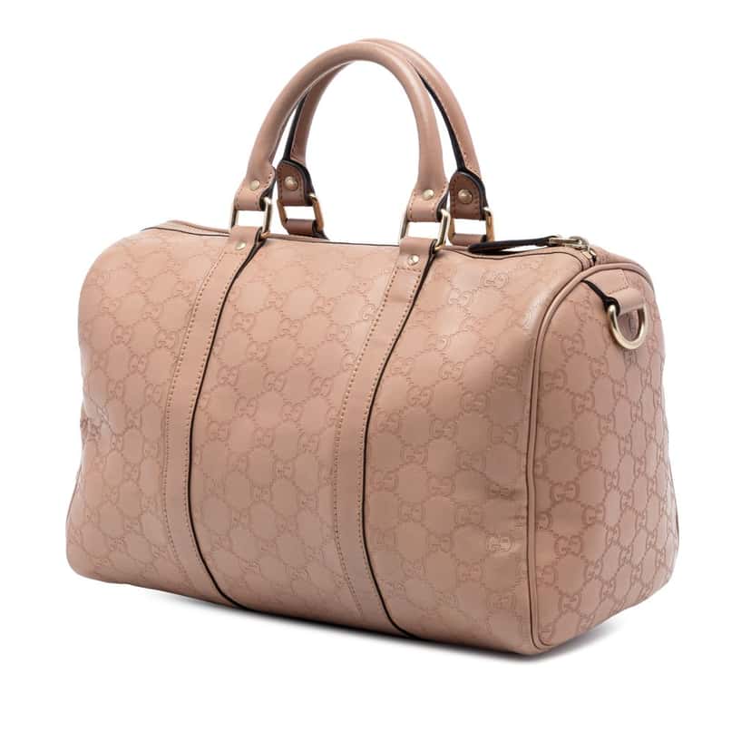 Gucci Medium Guccissima Joy Boston Bag Brown Leather Very good condition - Back View