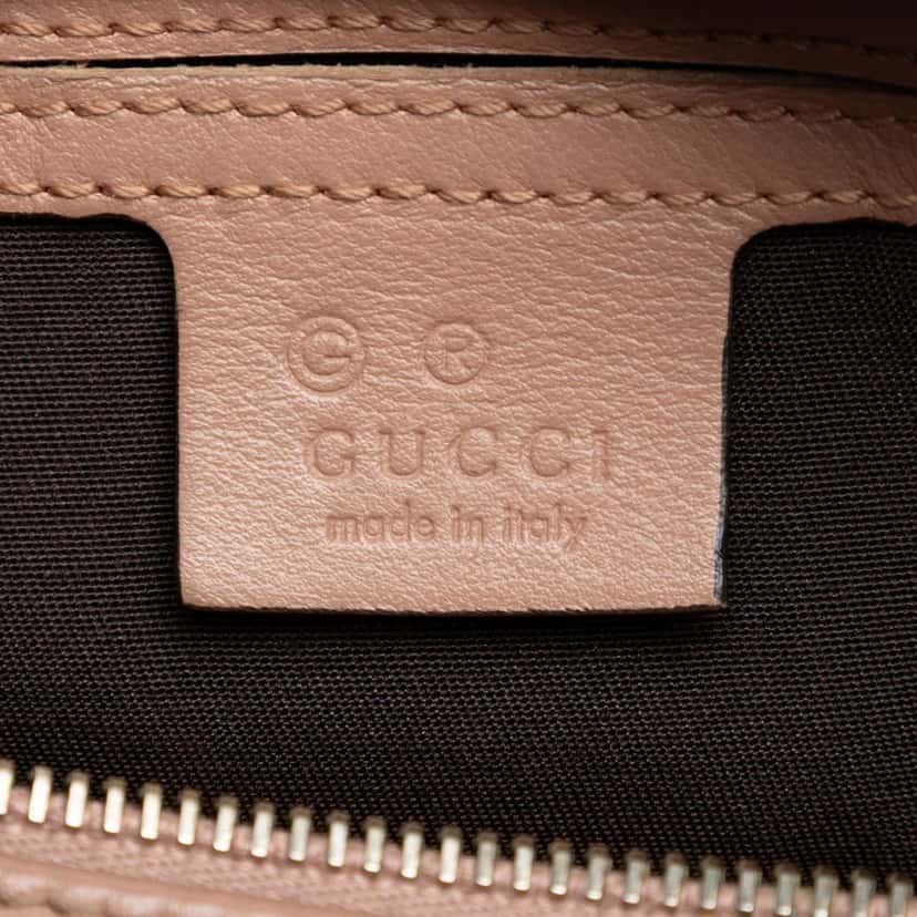 Gucci Medium Guccissima Joy Boston Bag Brown Leather Very good condition - Box View