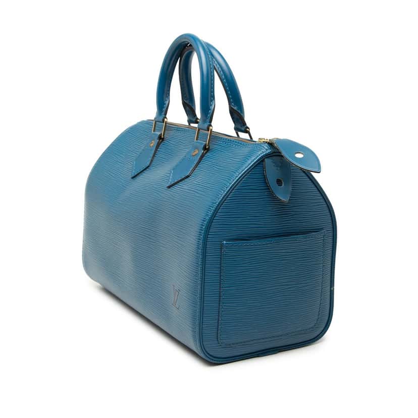 Louis Vuitton Epi Speedy 25 Blue Leather Very good condition - Back View