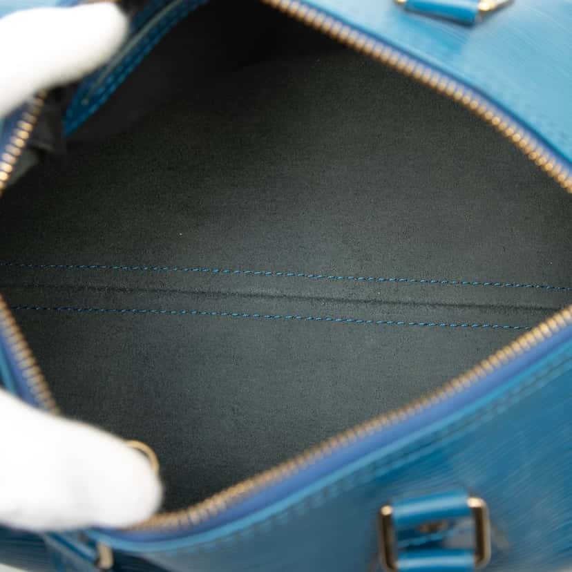 Louis Vuitton Epi Speedy 25 Blue Leather Very good condition - Model View