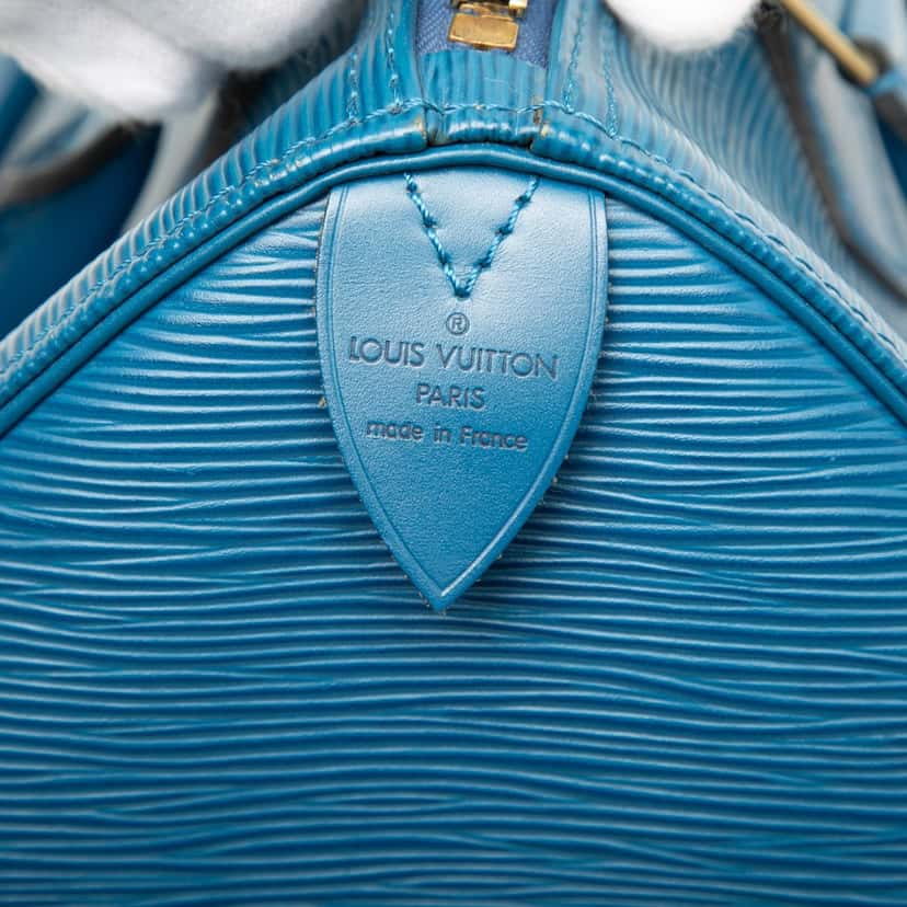 Louis Vuitton Epi Speedy 25 Blue Leather Very good condition - Box View