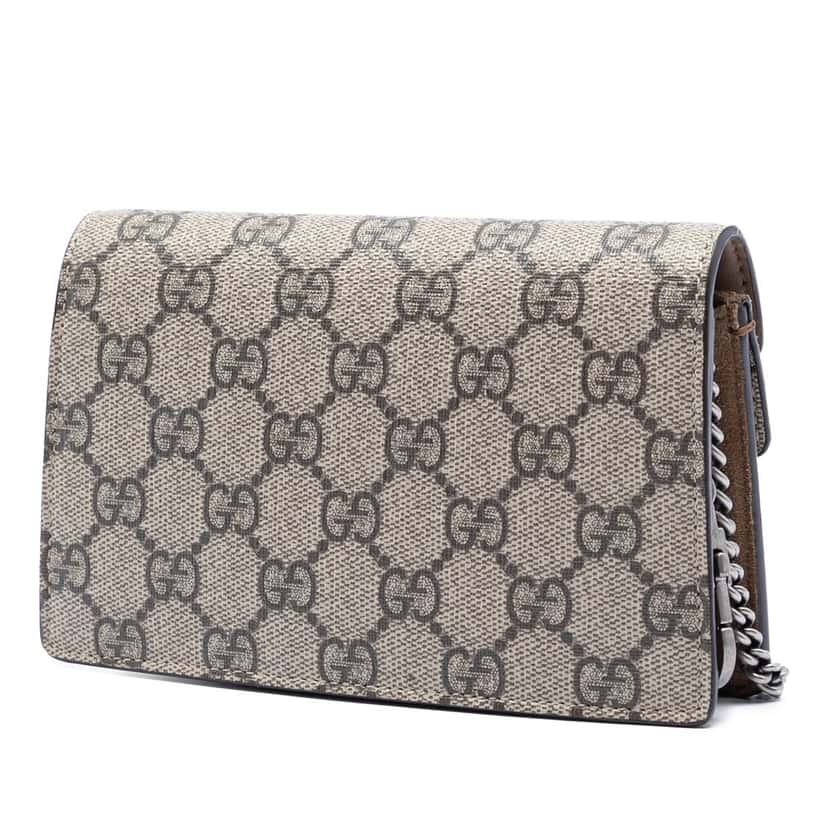 Gucci Mini GG Supreme Dionysus Crossbody Beige Very good condition - Back View