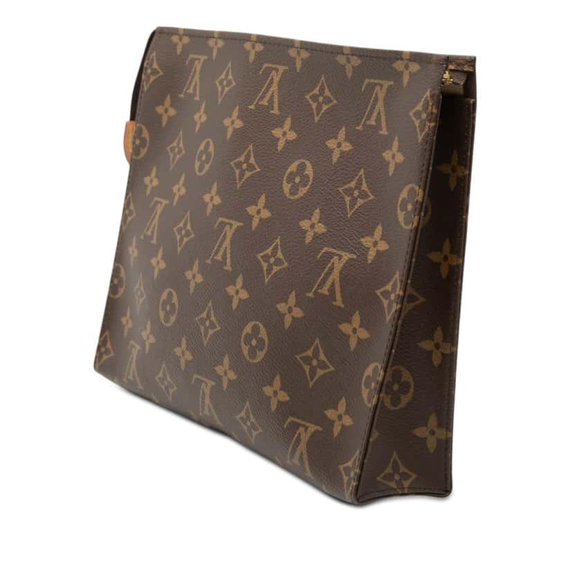 Louis Vuitton Monogram Toiletry Pouch 26 Brown Very good condition - Back View