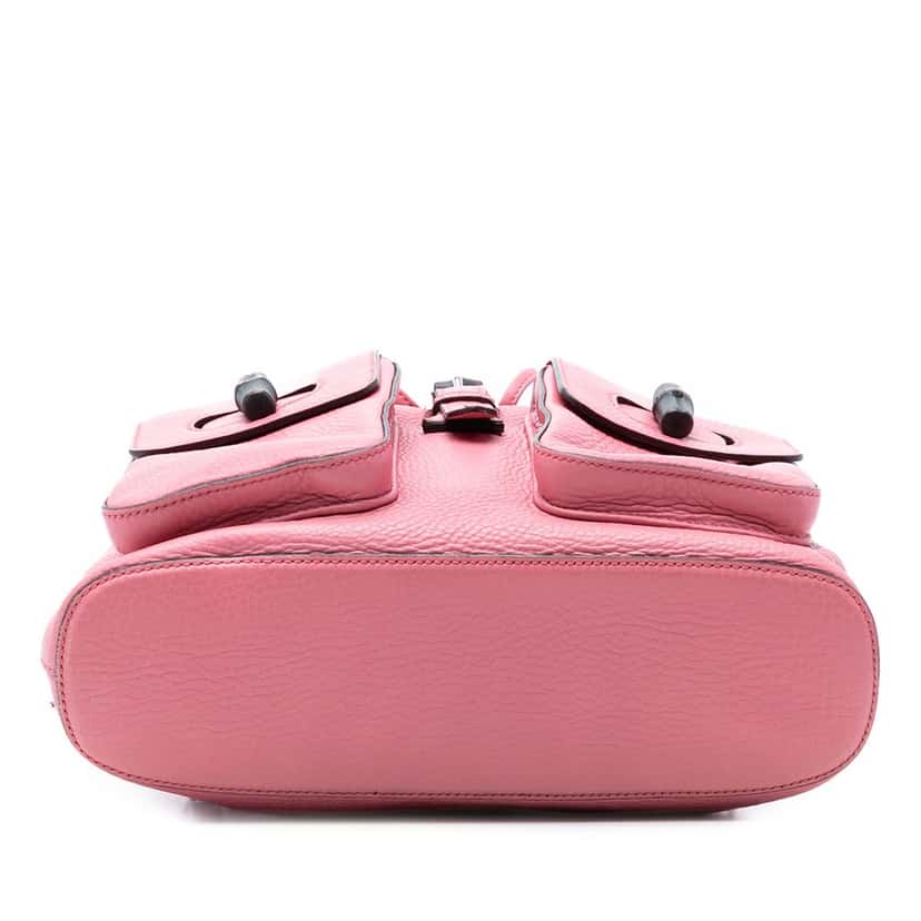 Gucci Leather Bamboo Tassel Backpack Pink Leather Very good condition - Inside View