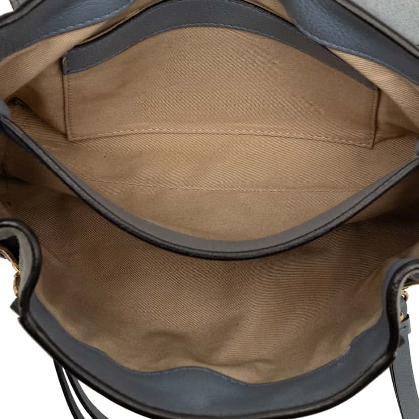 Chloé Mini Leather Faye Day Satchel Blue Leather Very good condition - Model View