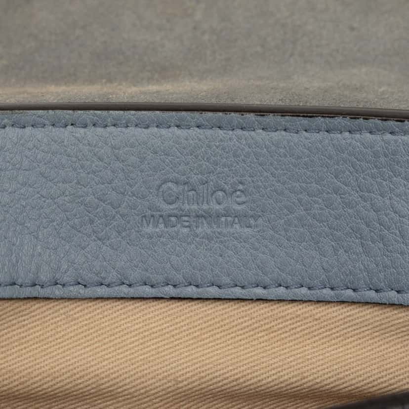 Chloé Mini Leather Faye Day Satchel Blue Leather Very good condition - Box View