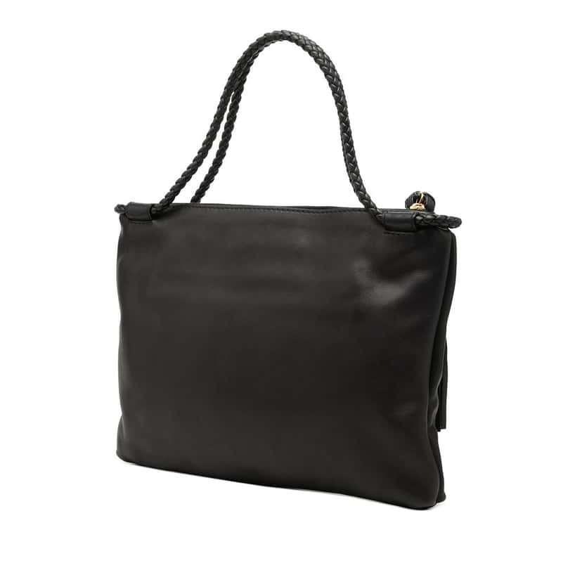 Gucci Leather Handmade Tote Black Leather Very good condition - Back View