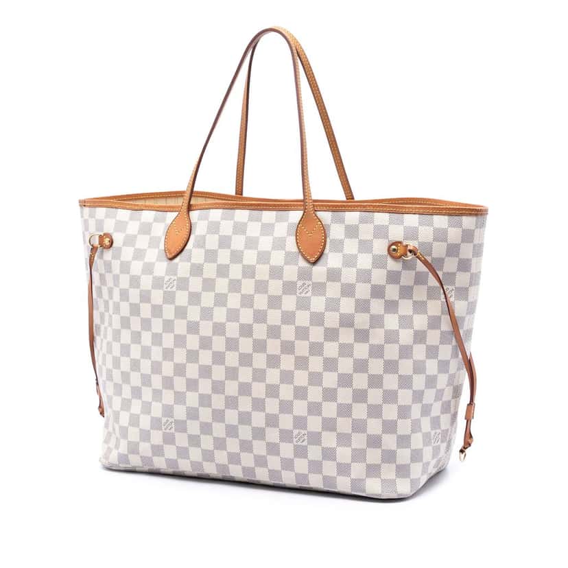 Louis Vuitton Damier Azur Neverfull GM White Very good condition - Back View