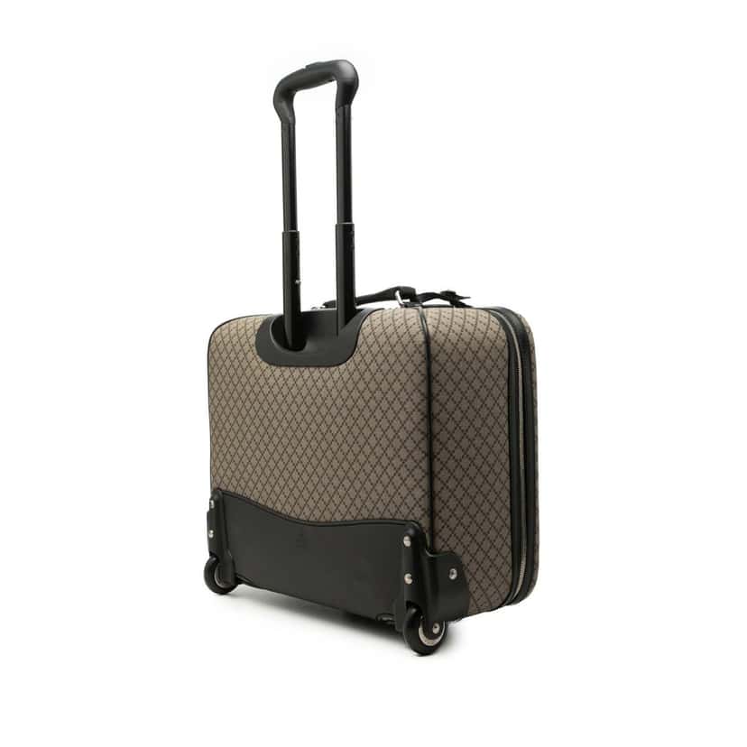 Gucci Diamante Coated Canvas Carry On Trolley Beige Very good condition - Back View