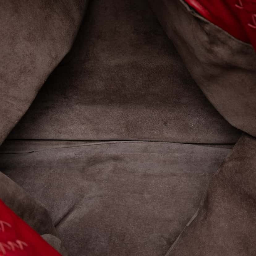 Bottega Veneta Nappa Intrecciato Tote Red Leather Very good condition - Model View