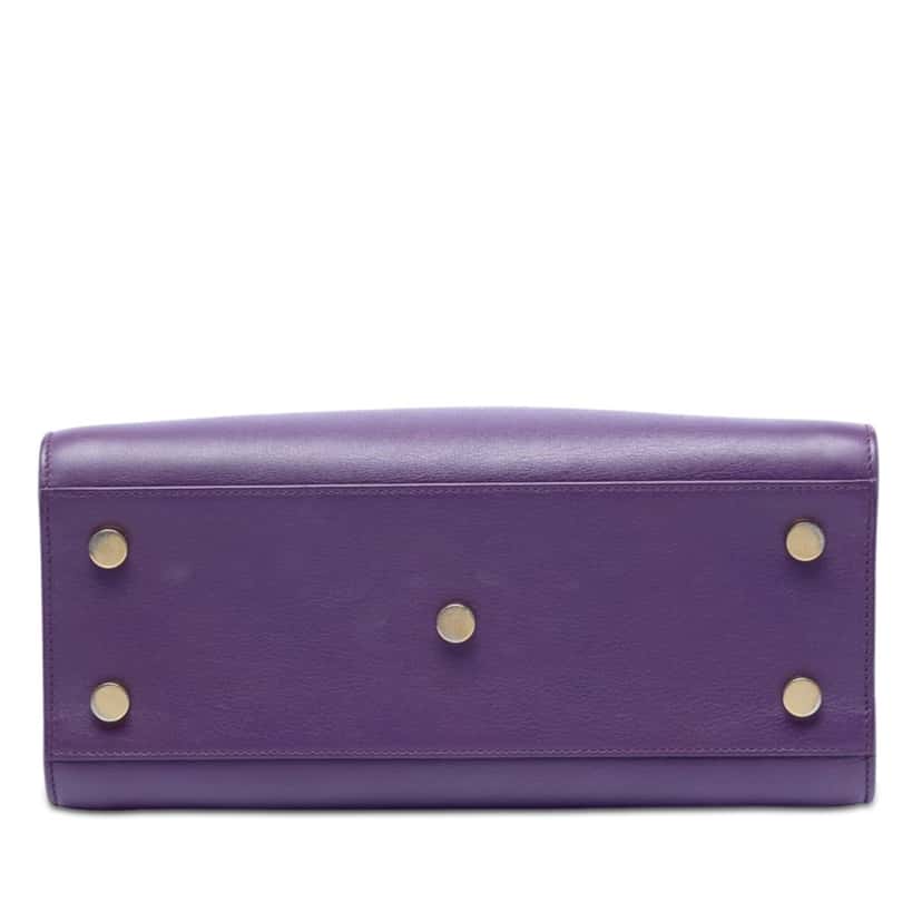 Saint Laurent Baby Leather Sac De Jour Satchel Purple Leather Very good condition - Inside View