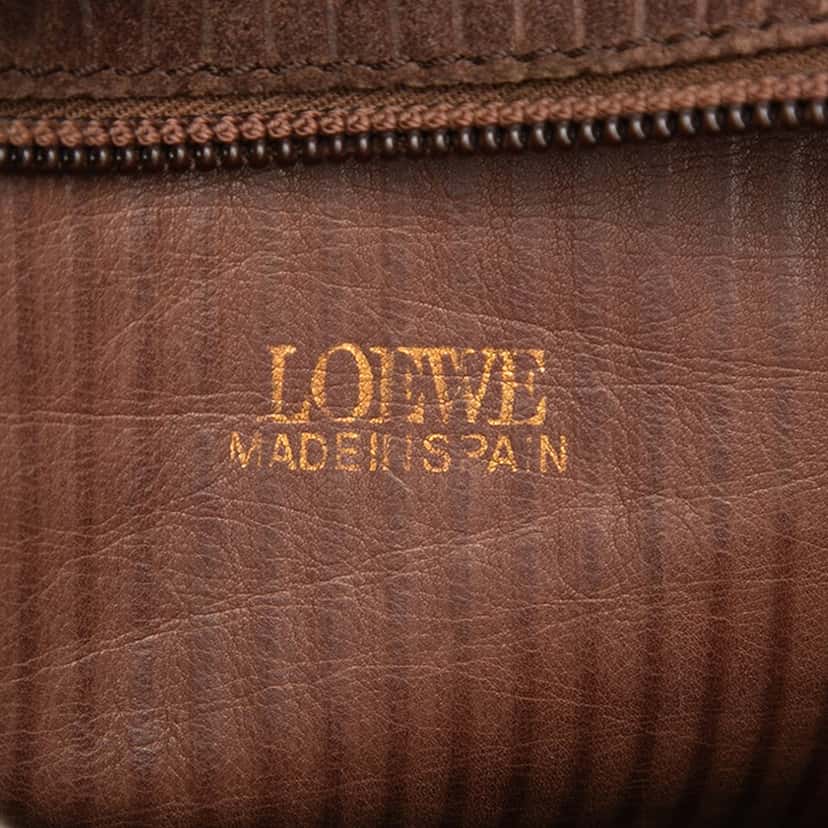 Loewe Corduroy Anagram Shoulder Bag Brown Very good condition - Box View