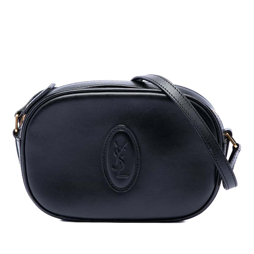 Saint Laurent Calfskin Monogram Le 61 Camera Bag Black Leather Very good condition - Front View
