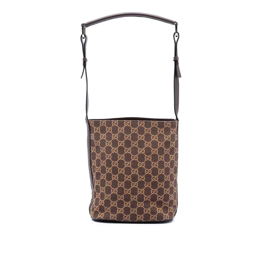 Gucci GG Canvas Shoulder Bag Brown Very good condition - Front View