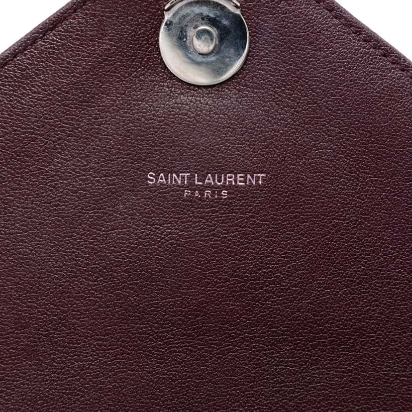 Saint Laurent Medium Chevron Sheepskin Monogram College Satchel Red Leather Very good condition - Box View