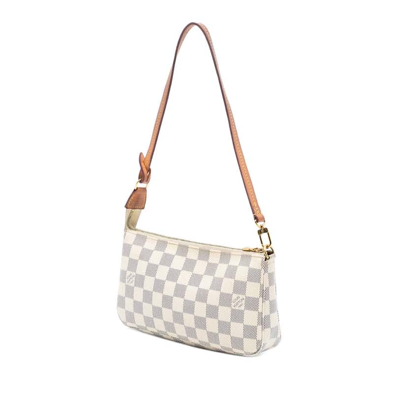 Louis Vuitton Damier Azur Pochette Accessoires White Very good condition - Back View