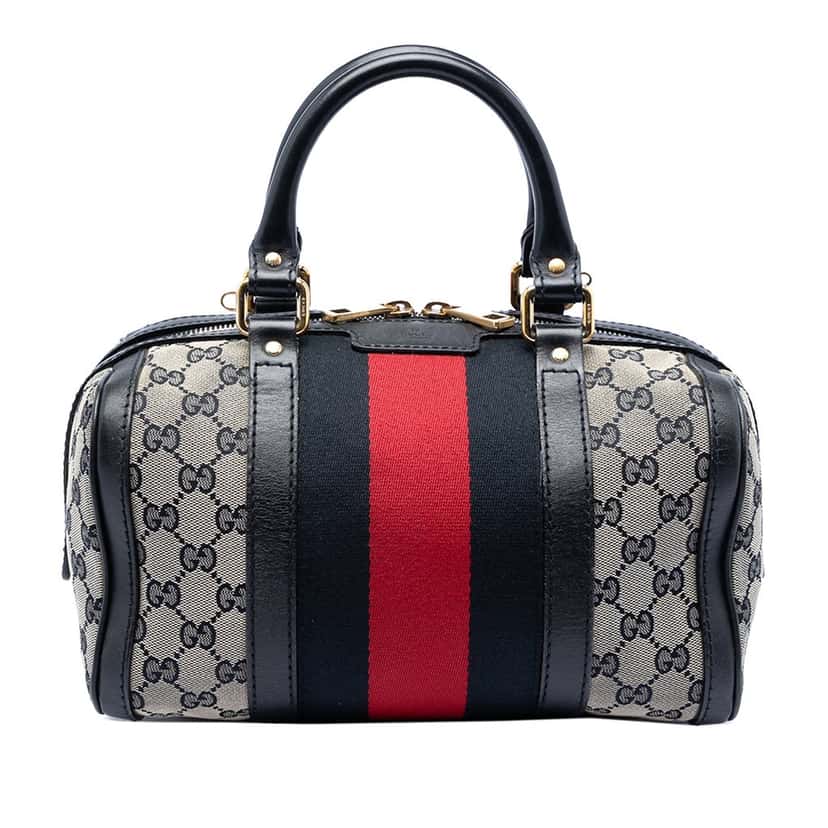 Gucci Small GG Canvas Web Joy Boston Bag Beige Very good condition - Front View