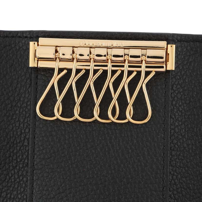 Louis Vuitton Monogram Empreinte 6 Key Holder Black Leather Very good condition - Box View