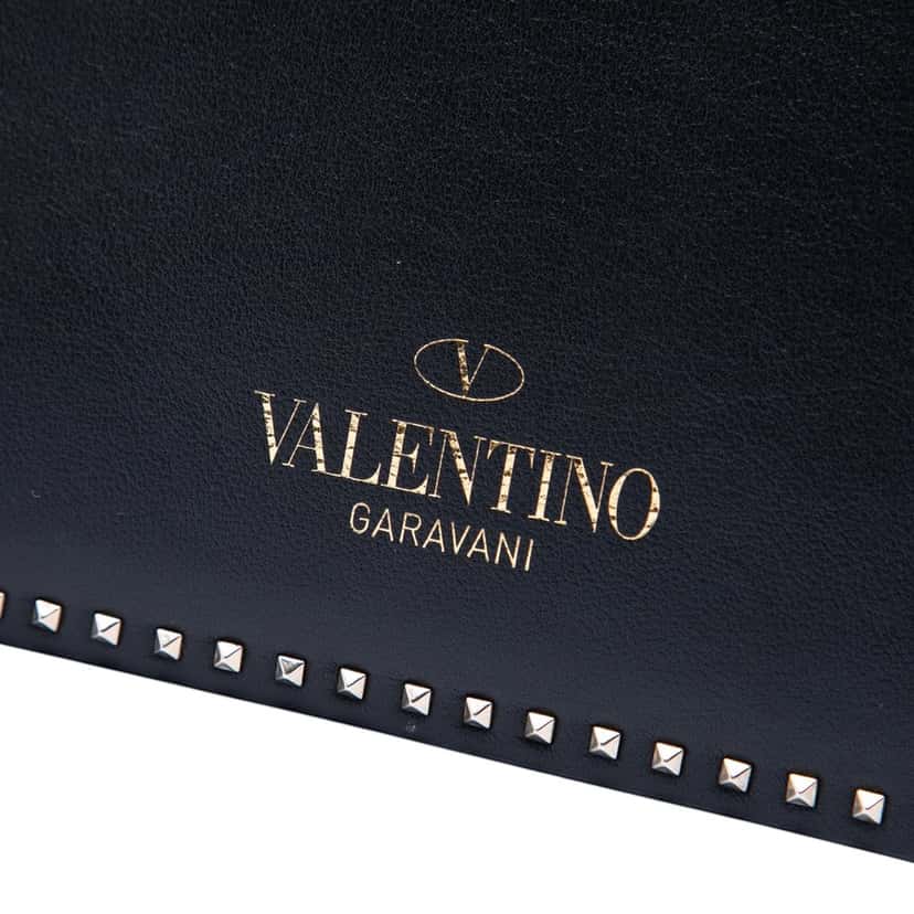 Valentino Leather Rockstud Top Handle Bag Black Leather Very good condition - Box View