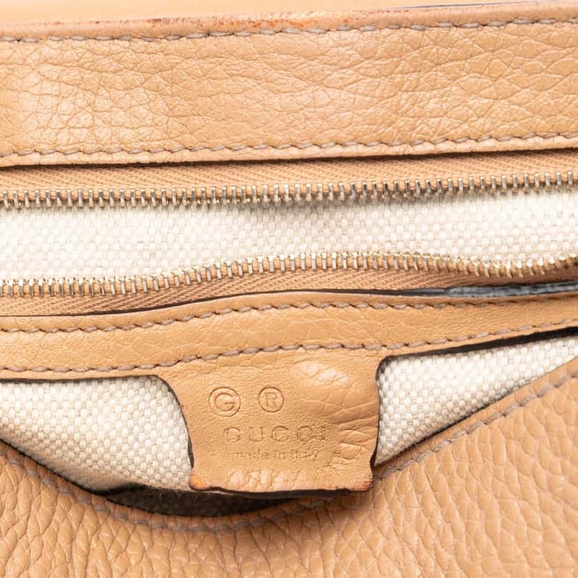 Gucci Medium Calfskin Soho Chain Flap Crossbody Brown Leather Very good condition - Box View