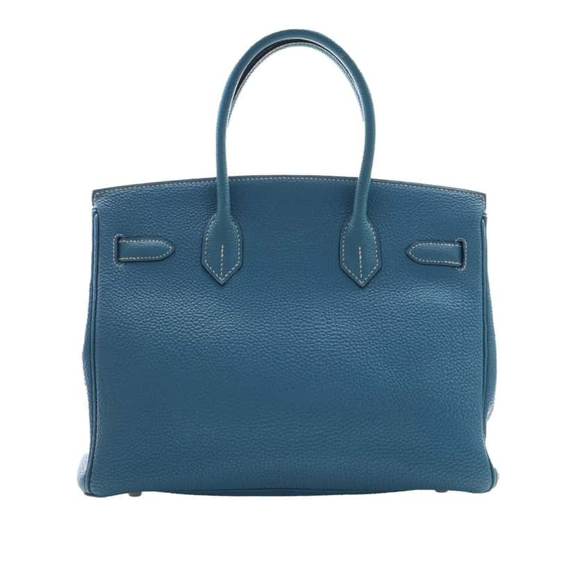 Hermès Togo Birkin Retourne 30 Blue Leather Very good condition - Model View