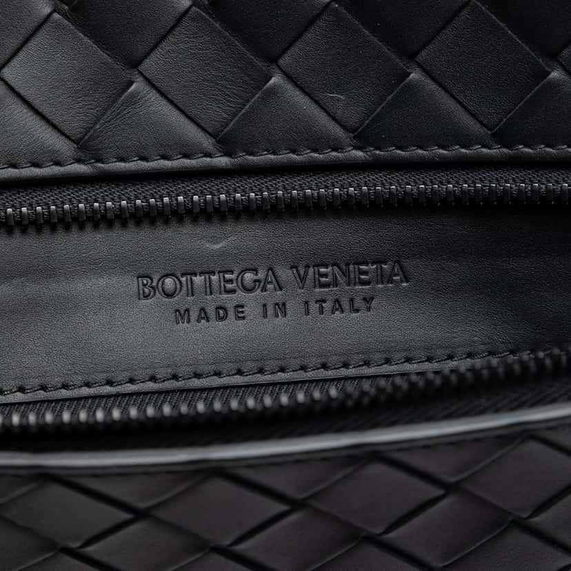 Bottega Veneta Calfskin Intrecciato Document Case Black Leather Very good condition - Box View