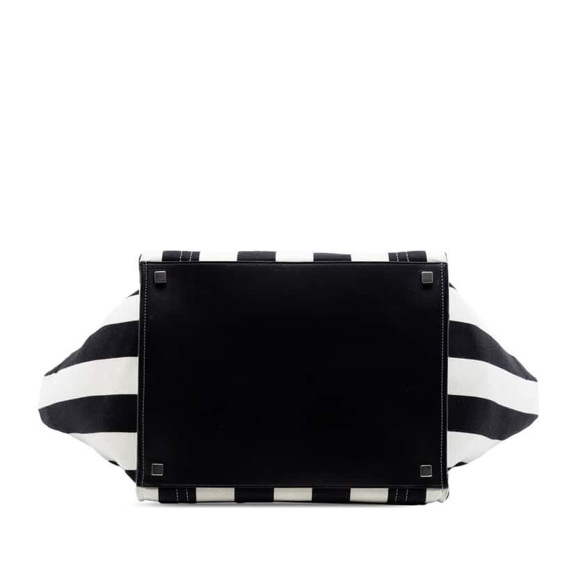 Celine Medium Striped Canvas and Cotton Phantom Luggage Tote Black Very good condition - Inside View