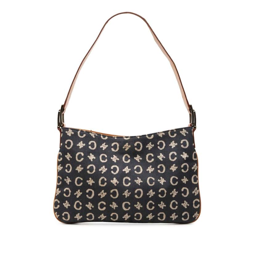 Celine C Macadam Denim Shoulder Bag Blue Very good condition - Front View