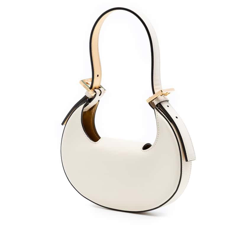 Fendi Mini Leather Cookie Hobo White Leather Very good condition - Back View
