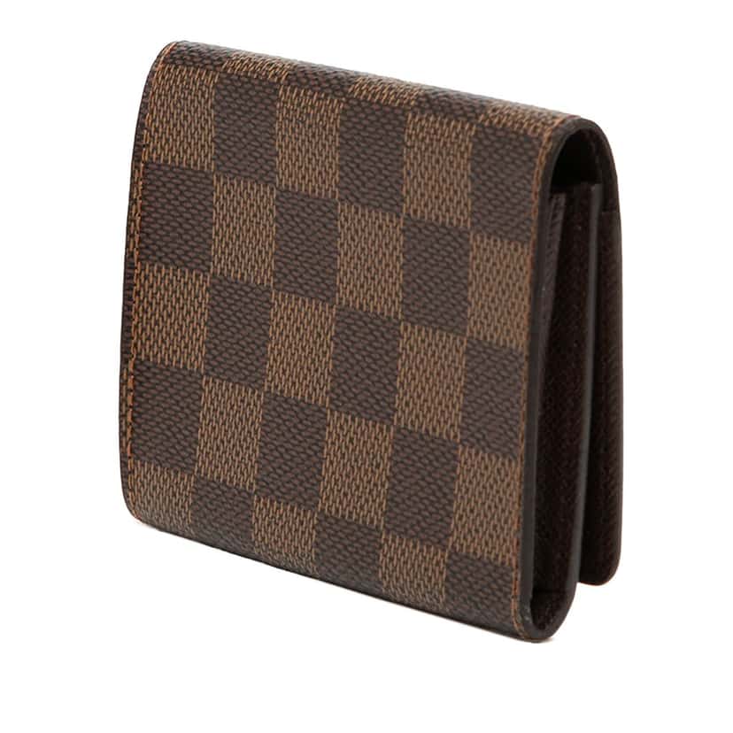 Louis Vuitton Damier Ebene Business Card Holder Brown Very good condition - Back View