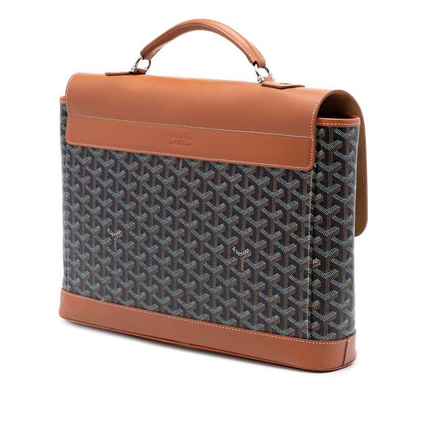 Goyard Goyardine Citadin Briefcase Brown Very good condition - Back View