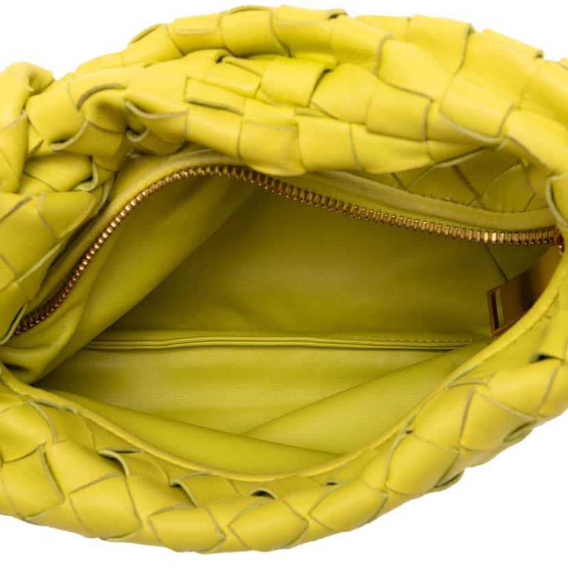 Bottega Veneta Mini Nappa Intrecciato Jodie Yellow Leather Very good condition - Model View
