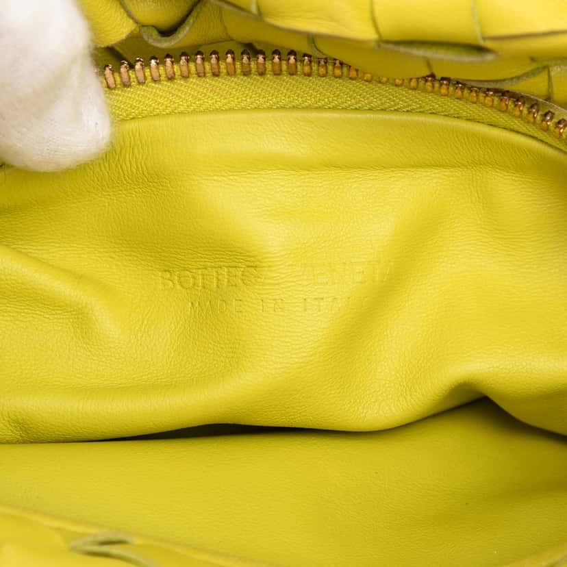 Bottega Veneta Mini Nappa Intrecciato Jodie Yellow Leather Very good condition - Box View