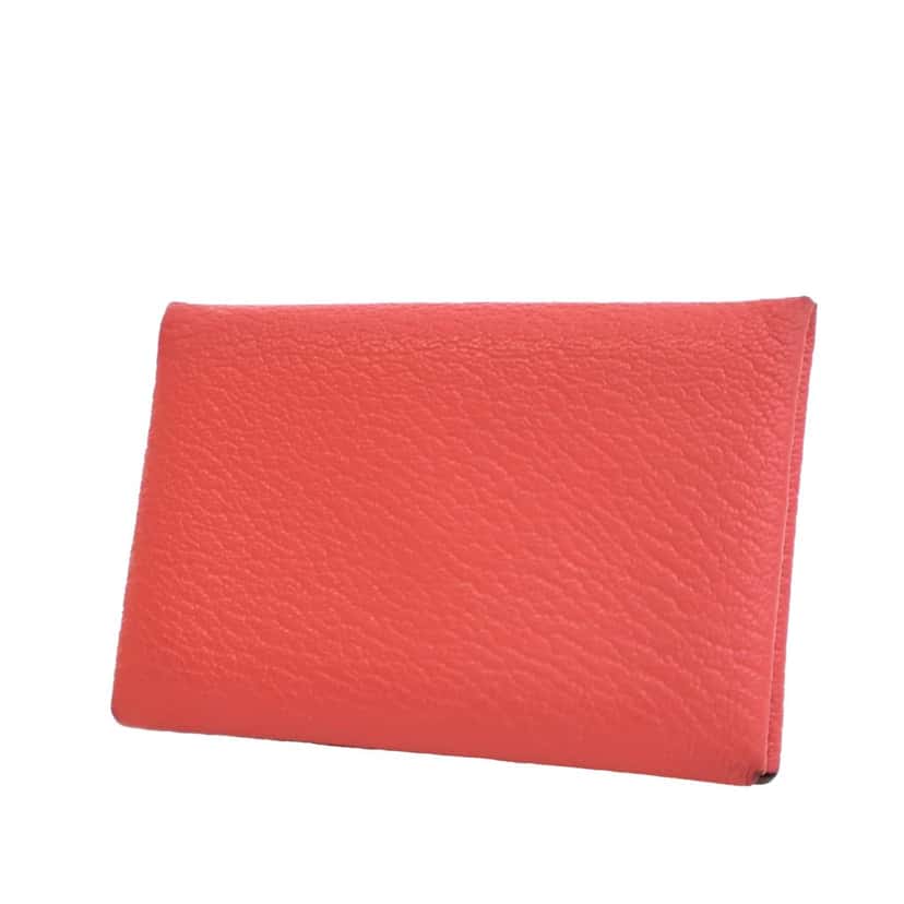 Hermès Chevre Mysore Verso Calvi Card Holder Pink Leather Very good condition - Inside View