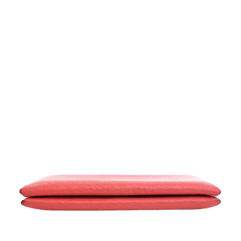 Hermès Chevre Mysore Verso Calvi Card Holder Pink Leather Very good condition - Box View