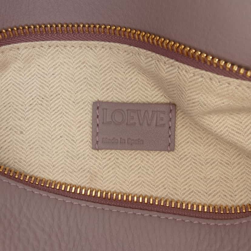 Loewe Small Calfskin Puzzle Edge Satchel Purple Leather Very good condition - Box View