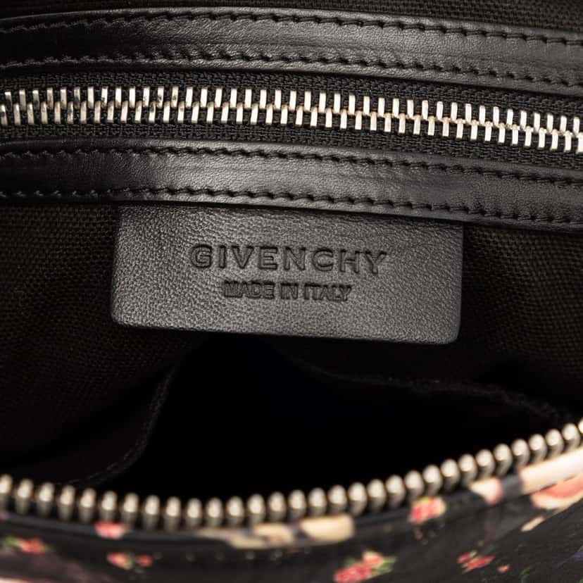 Givenchy Medium Floral Printed Calfskin Pandora Satchel Black Leather Very good condition - Box View